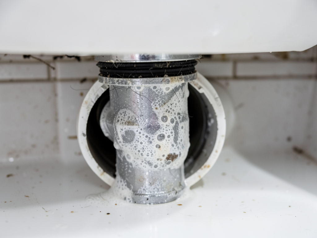 How to clear out a bathroom sink drain that’s slow from hair and soap scum